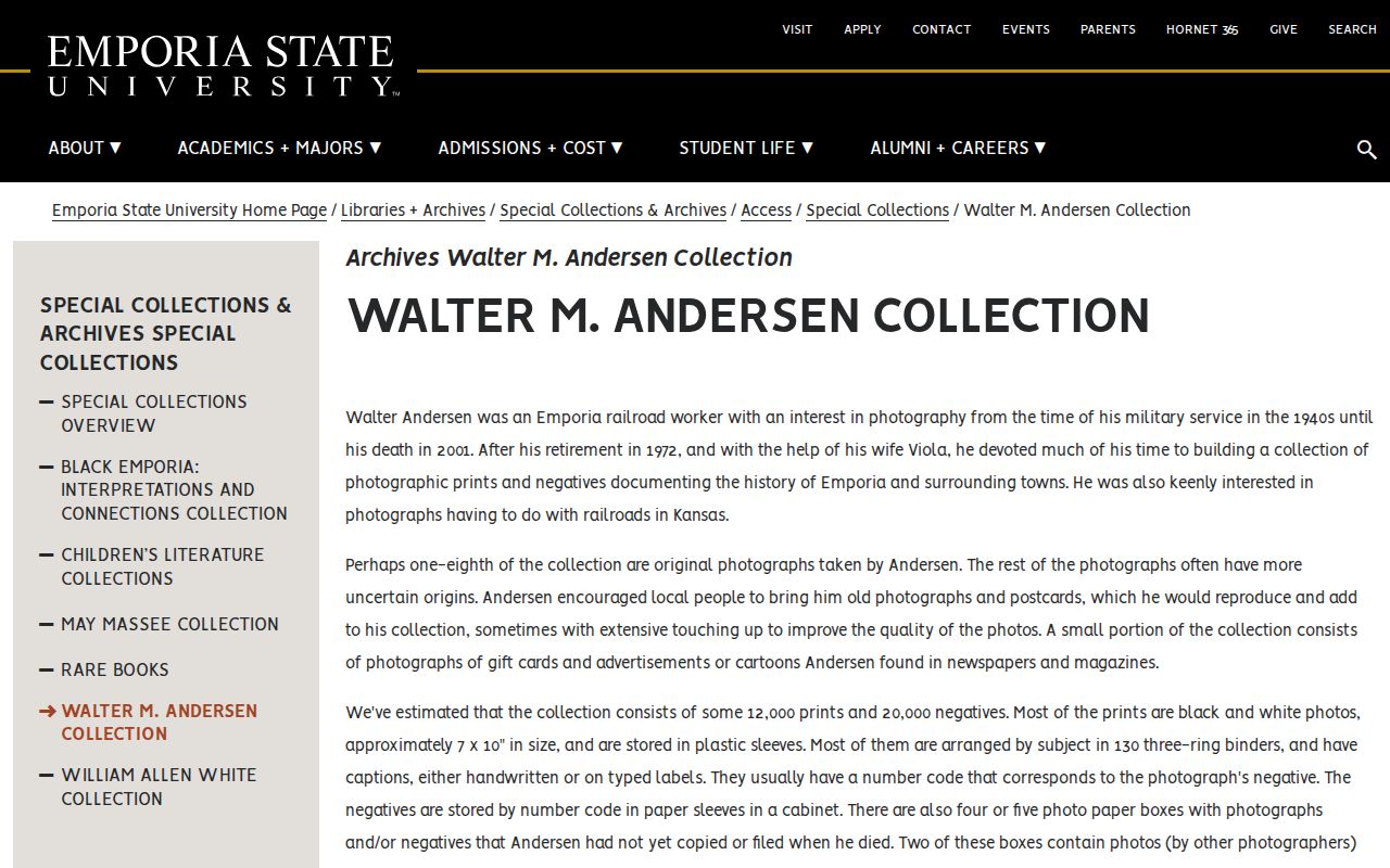 Emporia city directory Walter M Andersen Collection at ESU