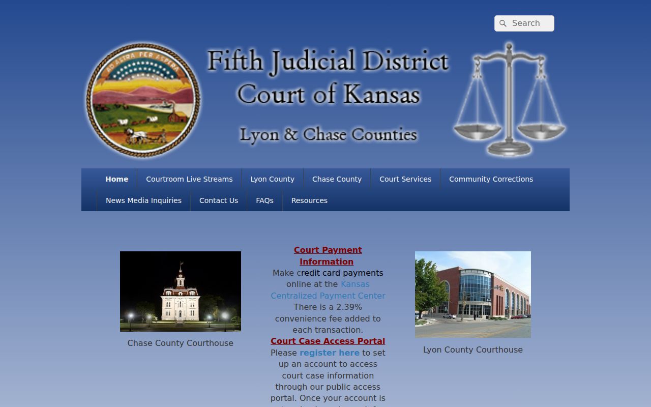 Emporia residents directory Fifth Judicial District court access
