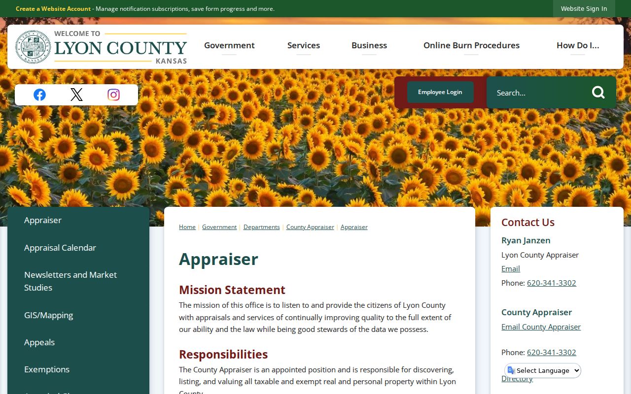 Emporia residents directory Lyon County Appraiser page