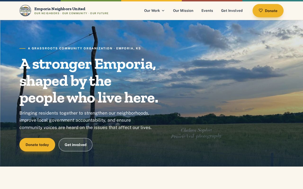 Emporia Neighbors United civic organization website