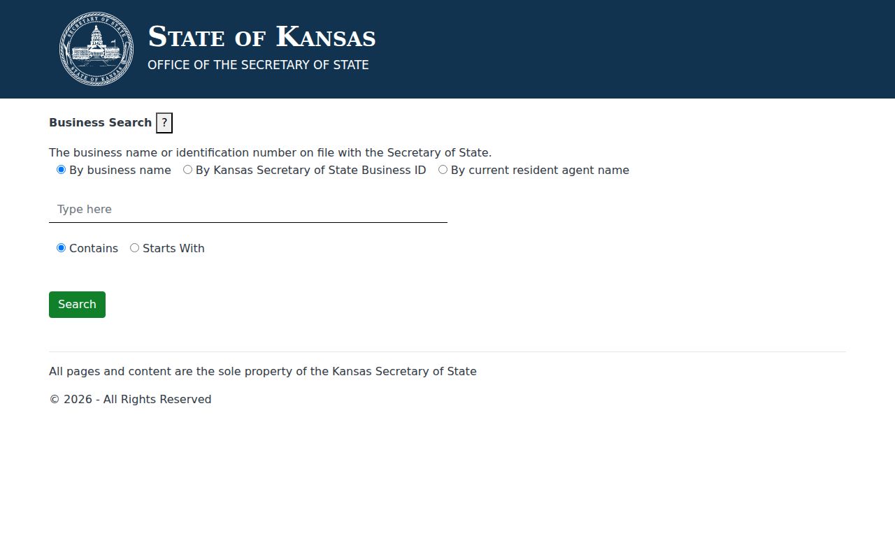 Emporia resident lookup Kansas business entity search